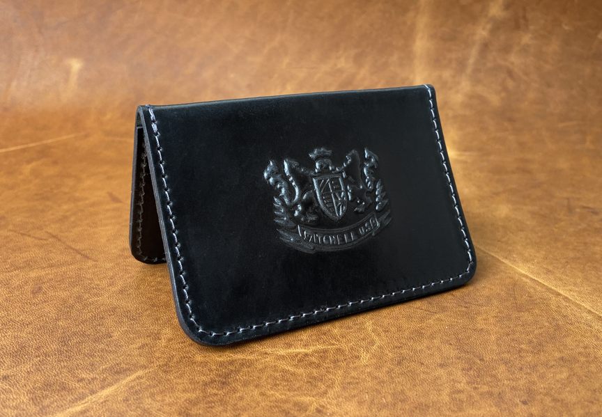Card Wallet -Premium Horween Black DOUBLE Shell Cordovan - Mitchell Leather
